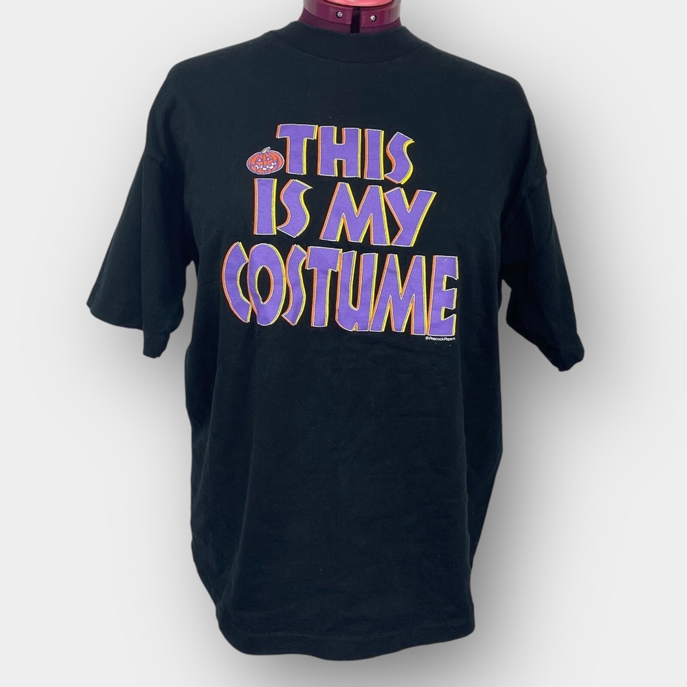 Fruit Of The Loom Unisex Graphic T Shirt XL Black Halloween‎ Costume Funny Print